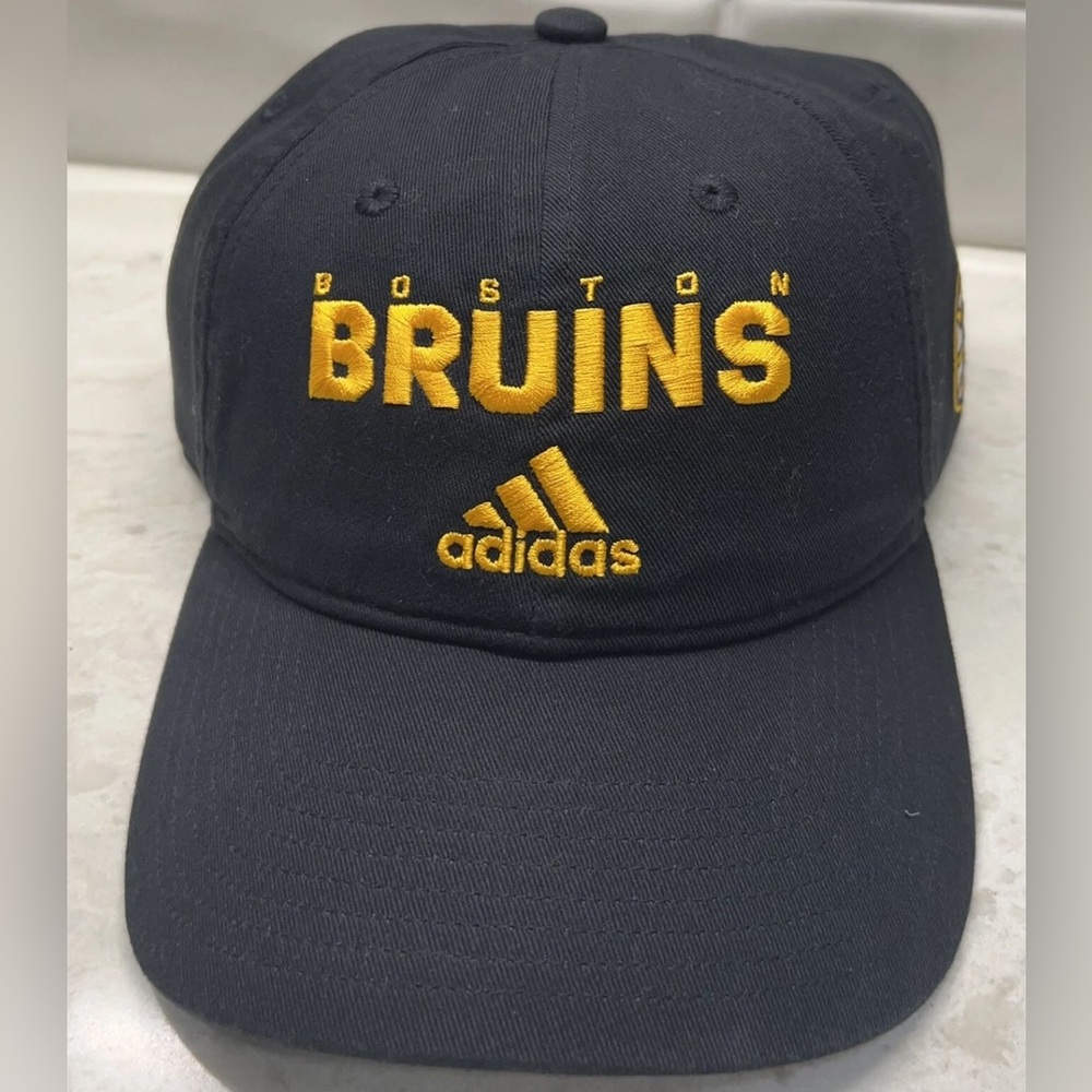 Boston Bruins Adidas Black Cotton Slouch Adjustable Cotton Slouch OSFM Hat
